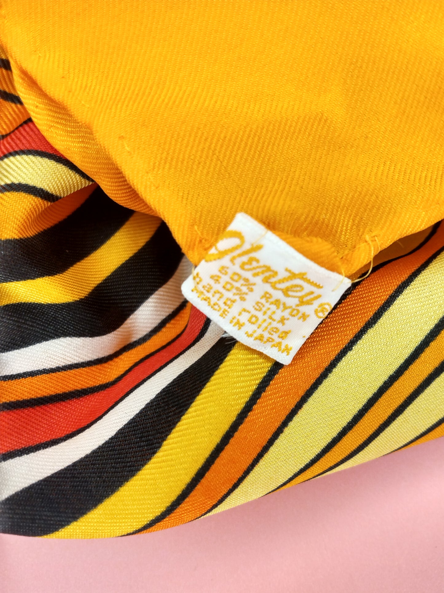 Vintage orange and black stripe scarf