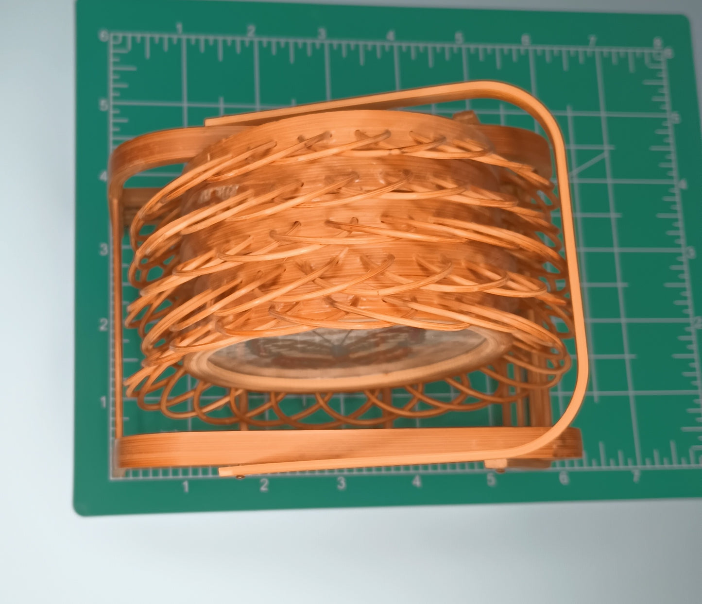 Vintage rattan butterfly print coaster set