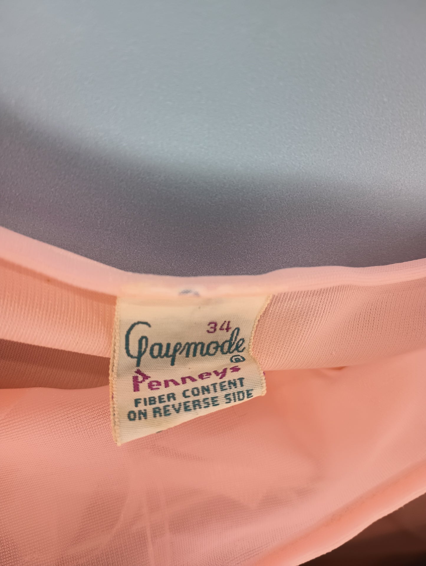 Vintage bubblegum pink babydoll nightgown