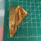 Vintage folded copper brooch with gold tone