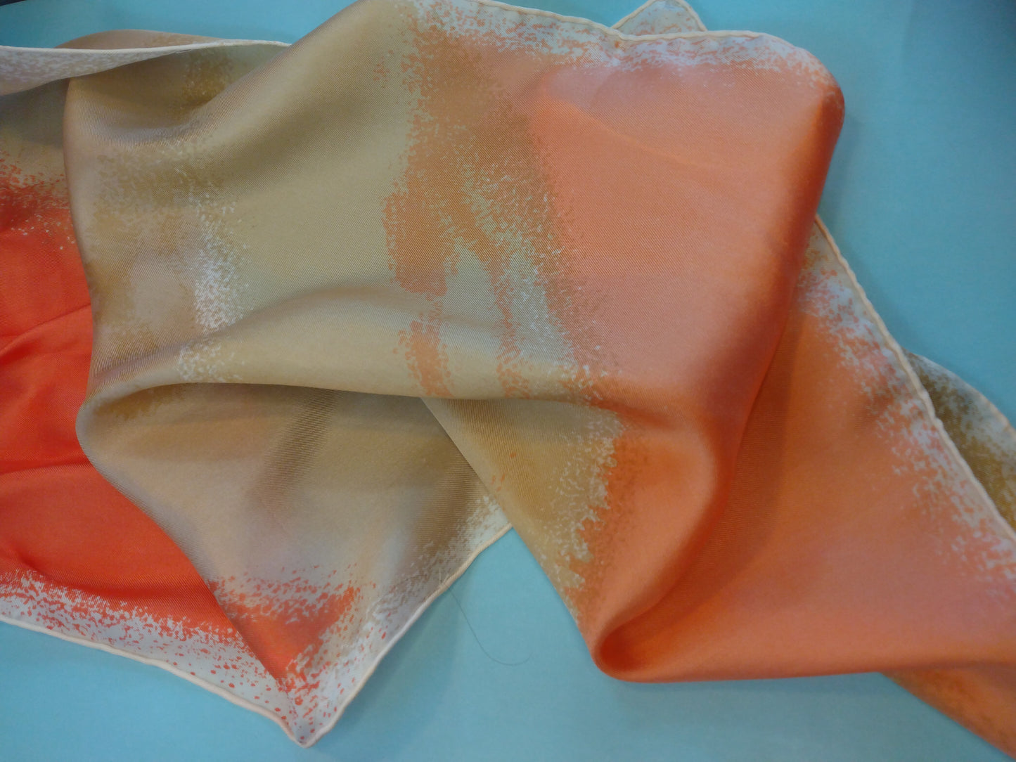 Vintage peach and bronze scarf Vera Nuemann