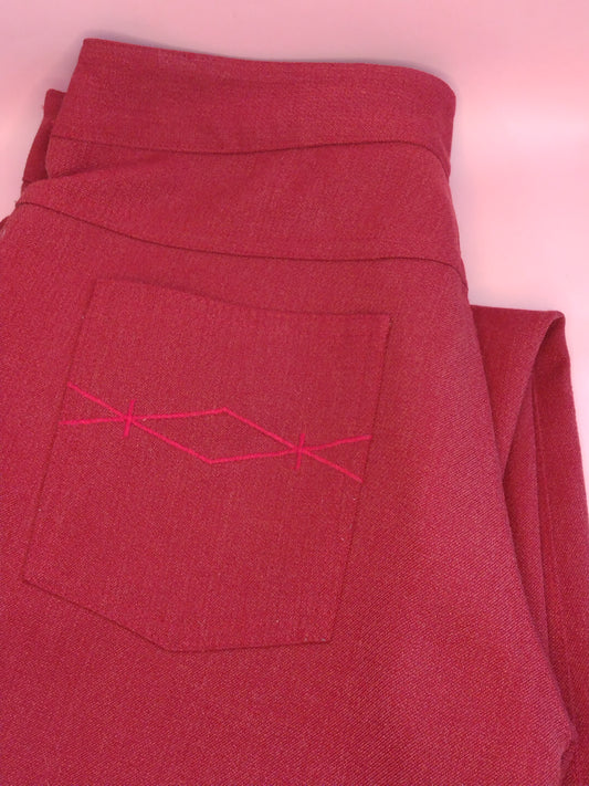 Vintage cranberry polyester pants