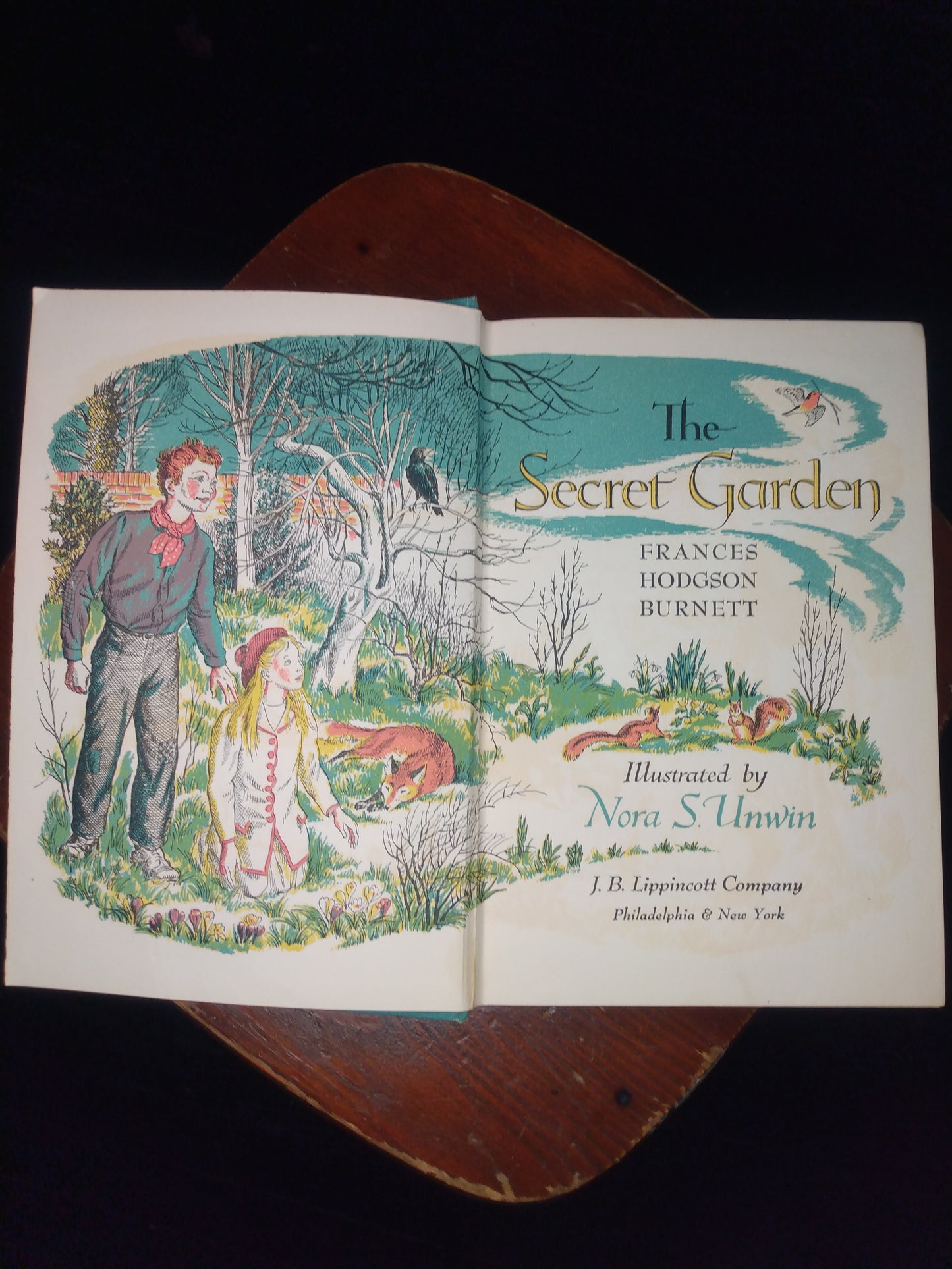 Illustrated copy of The secret garden 1949