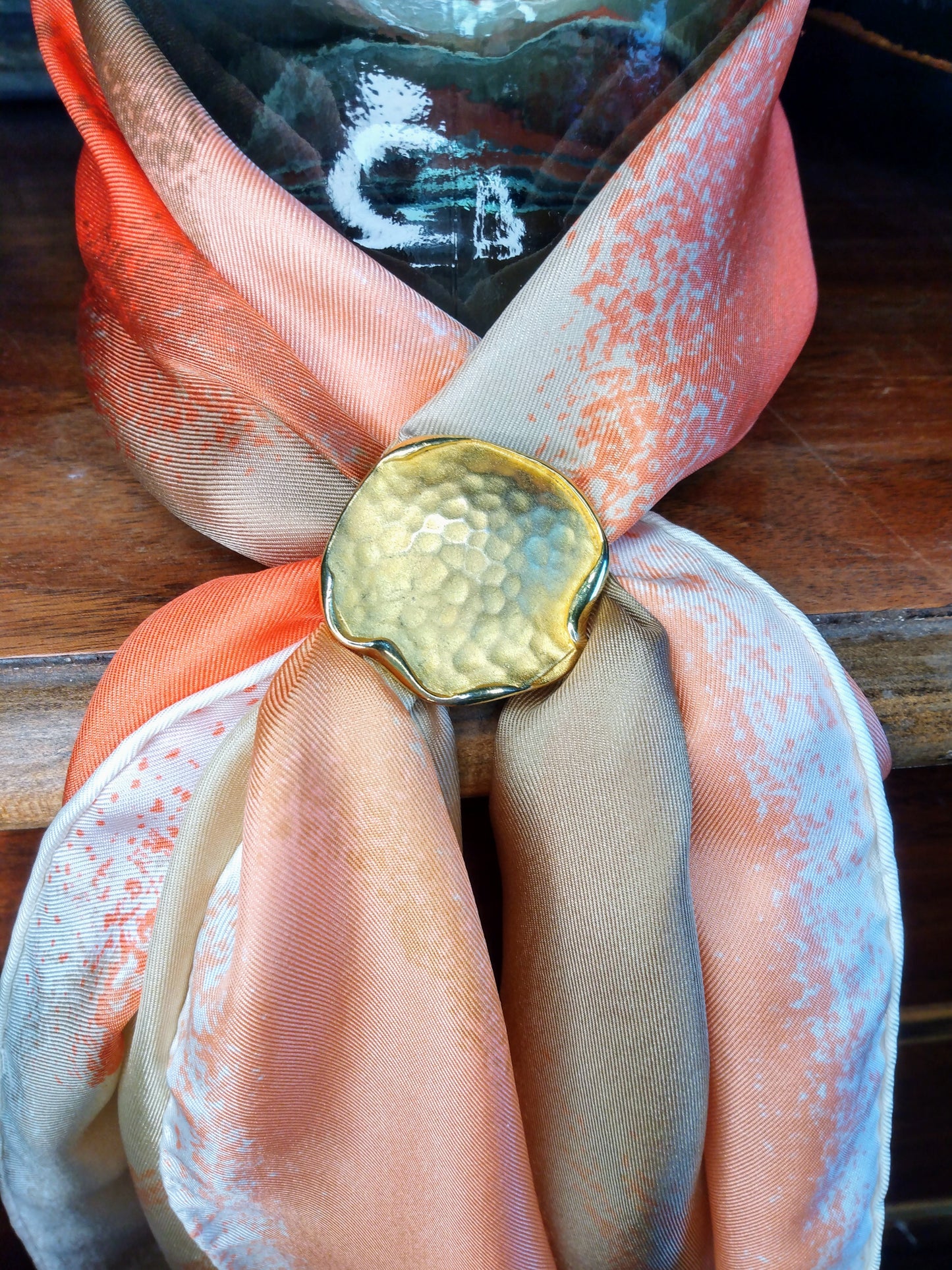 Vintage gold tone scarf clip