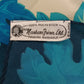 Vintage blue and white scarf with leaf pattern
