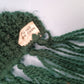 Vintage green knit scarf