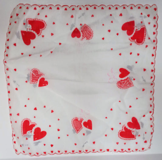 Heart and padlock sweetheart handkerchief