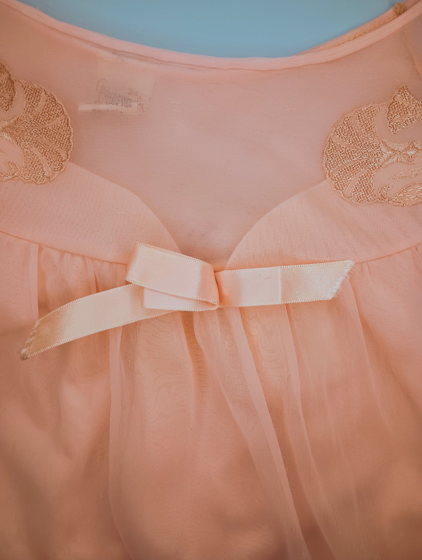 Vintage bubblegum pink babydoll nightgown