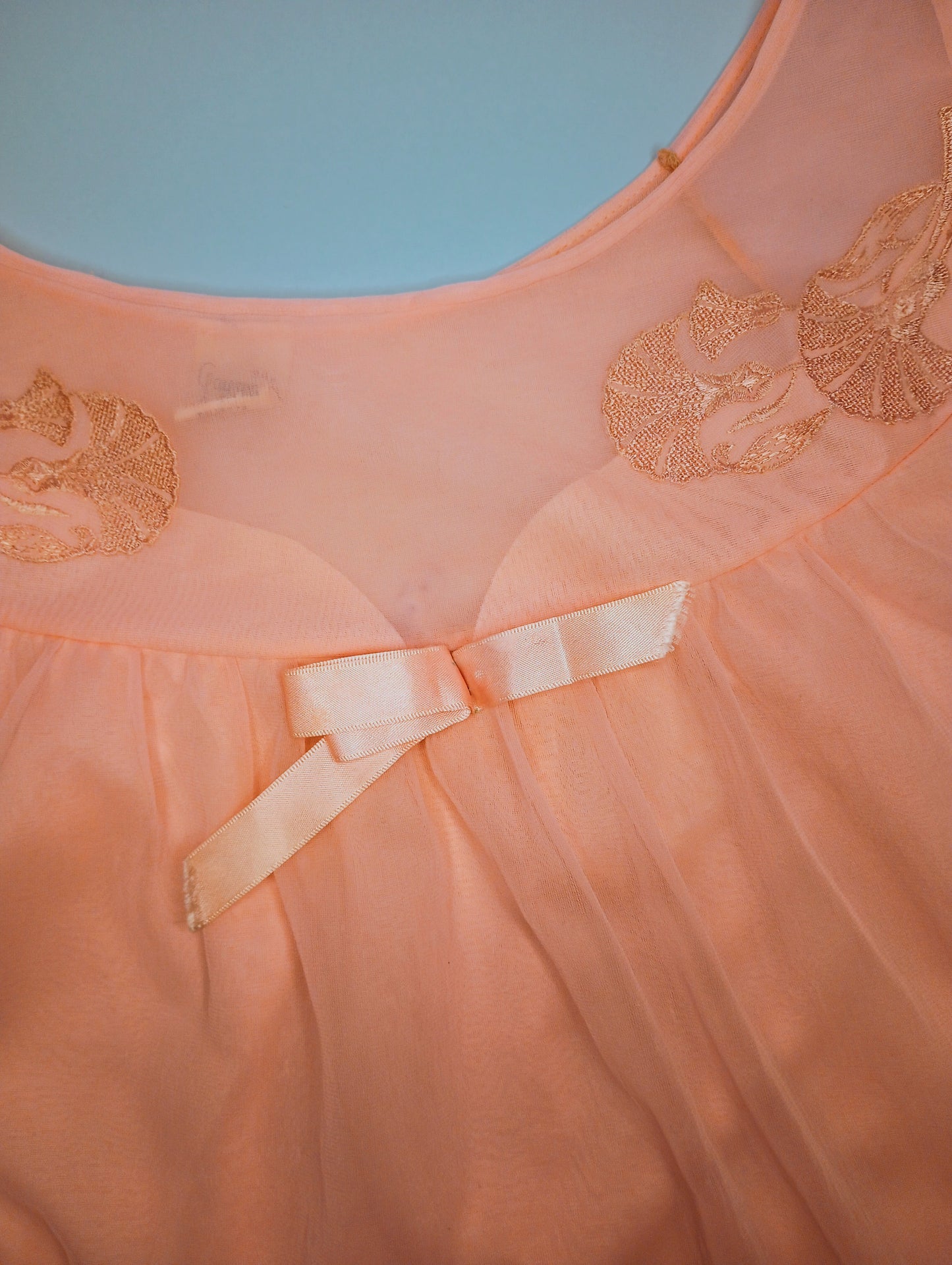 Vintage bubblegum pink babydoll nightgown