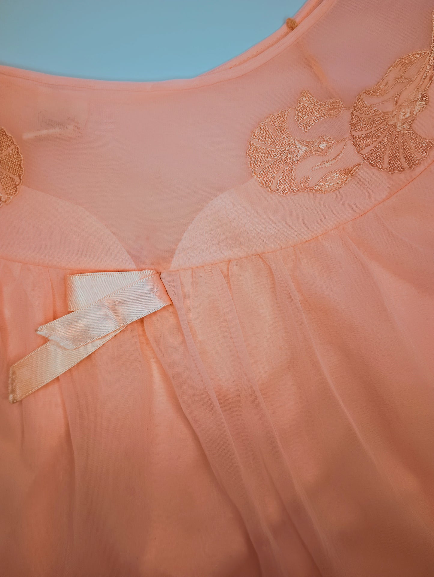 Vintage bubblegum pink babydoll nightgown