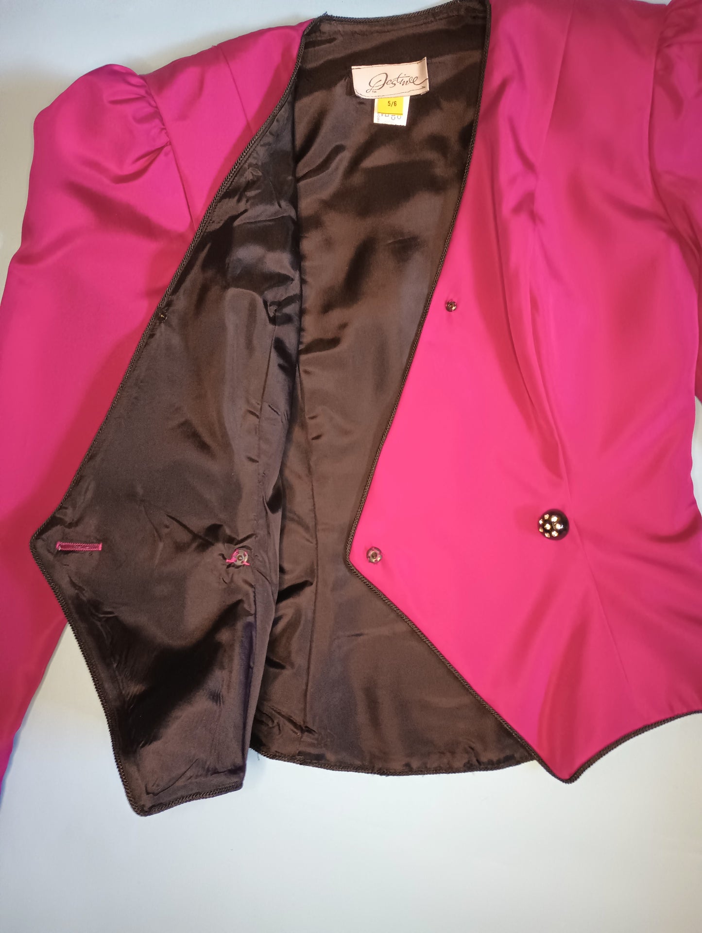 Vintage 1980s fuchsia formal jacket