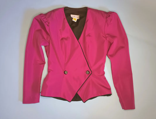 Vintage 1980s fuchsia formal jacket