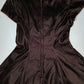 Vintage 1980s black velvet babydoll dress with ivory satin trim