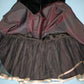 Vintage 1980s black velvet babydoll dress with ivory satin trim