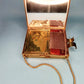 1950s mother of pearl and brass compact purse *FREE SHIPPING
